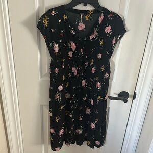 Free People flowered print, demure dress
